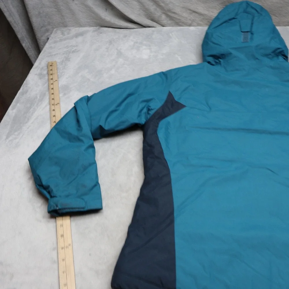 Columbia Jacket Womens Large Blue Insulated Thermal Coil Full Zip Hooded Winter